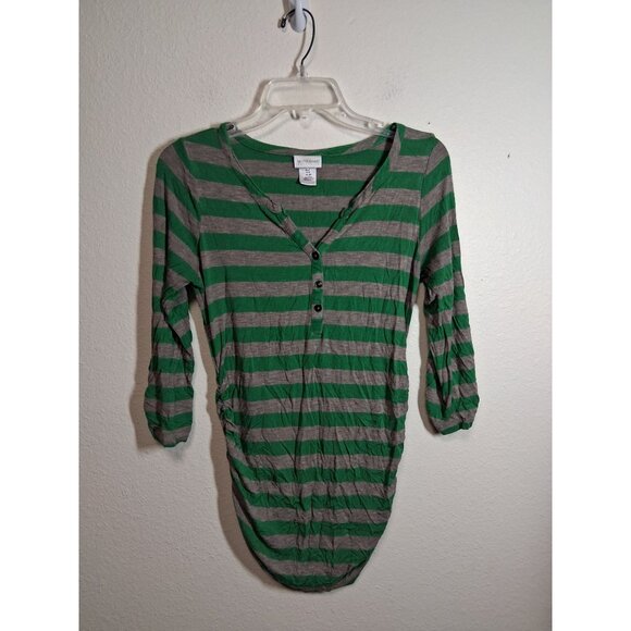 Motherhood Maternity Striped Shirt Casual Slytherin Y2K Women's Size Small AL1 - Picture 1 of 4